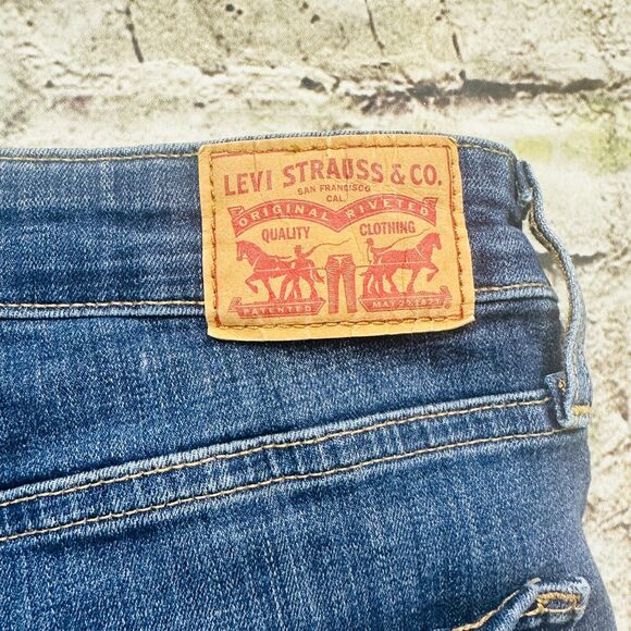 Levis Jeans Womens Sz.28 Blue 721 High Rise Skinny Ankle Stretch Denim Dark Wash - Picture 7 of 16